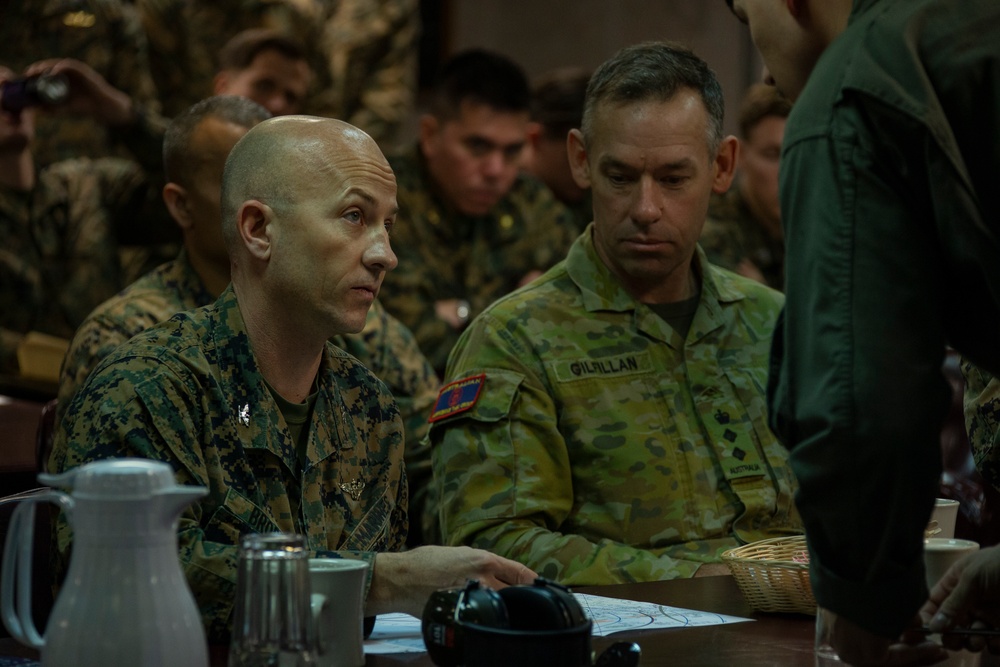 Commanders attend mission brief aboard USS Wasp