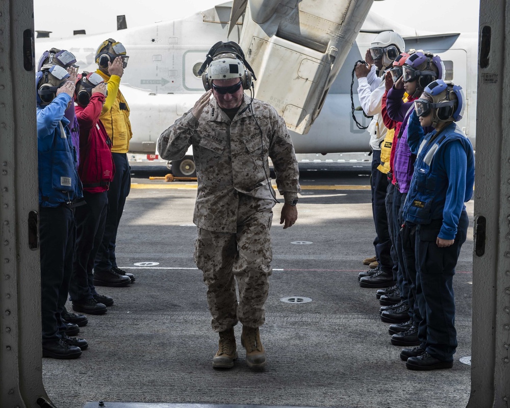 Gen. McKenzie visit USS BOXER