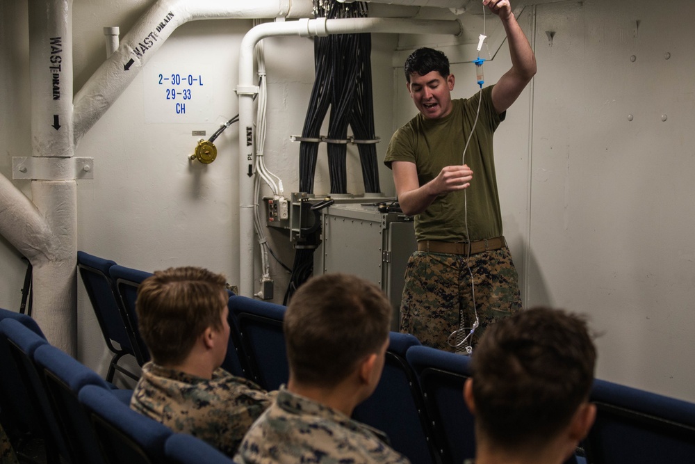 Buddy, buddy, are you okay? 31st MEU Marines, Sailors hone combat life saving skills during Talisman Sabre 19