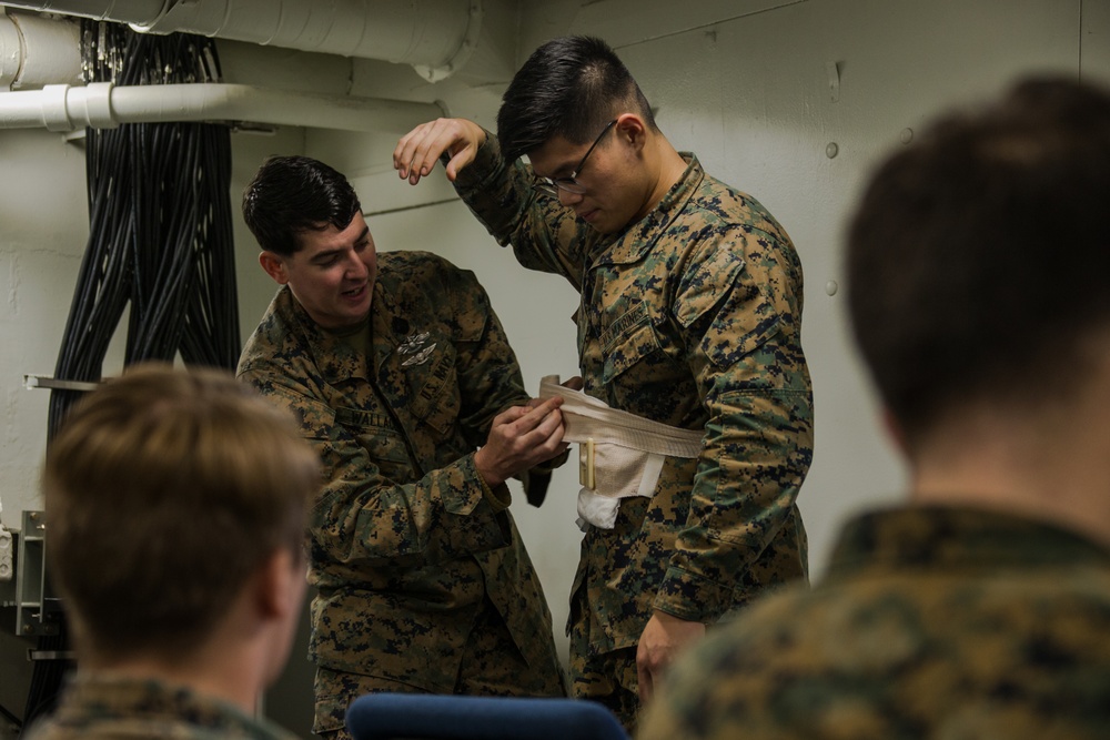 Buddy, buddy, are you okay? 31st MEU Marines, Sailors hone combat life saving skills during Talisman Sabre 19