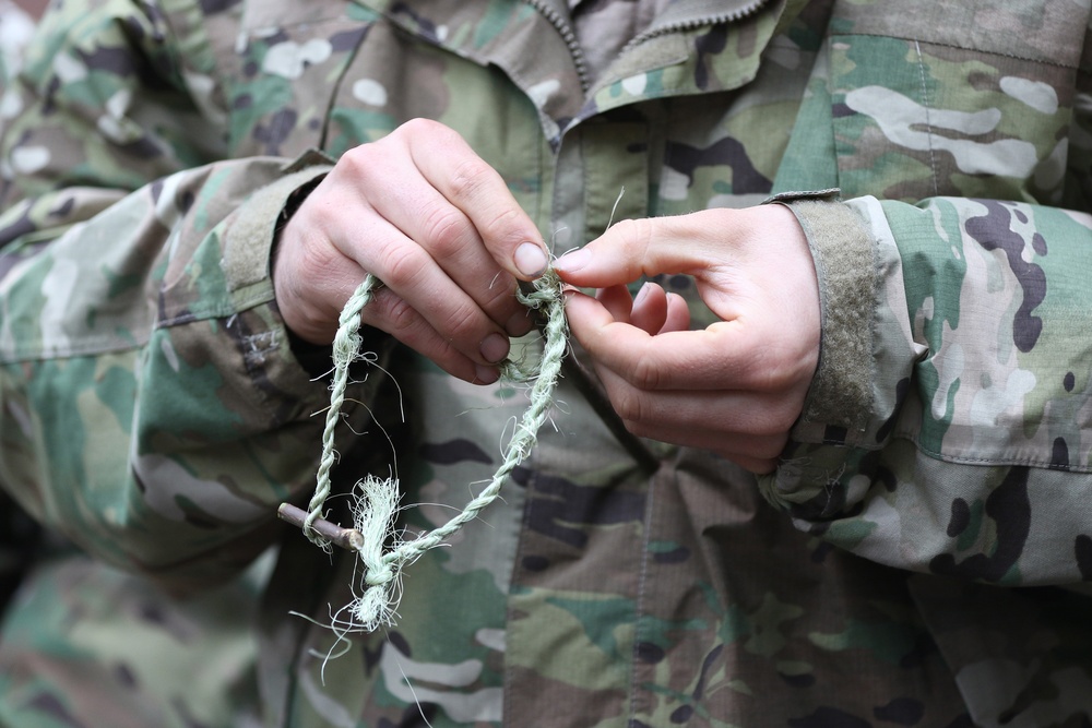 SERE Students Learn Trapping Skills