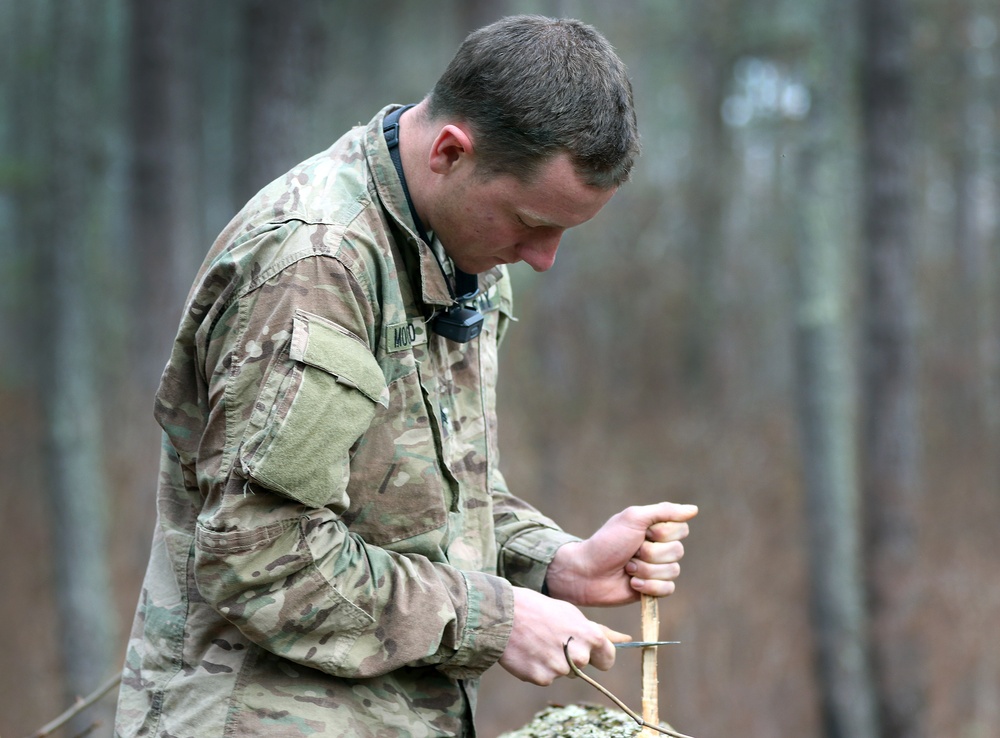 SERE Students Learn Trapping Skills