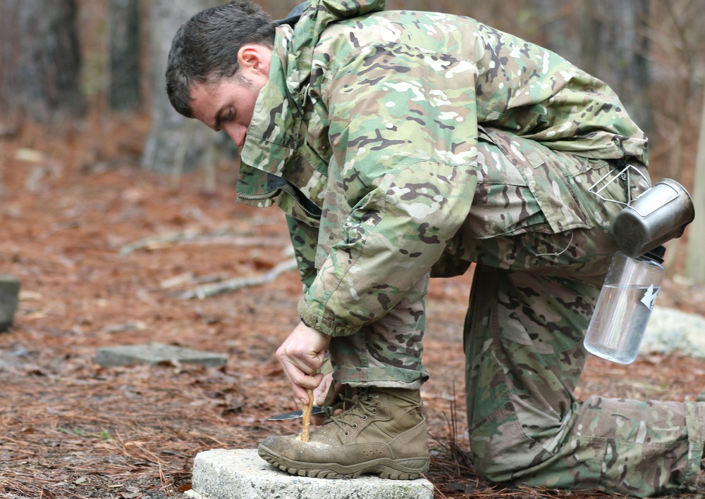 SERE Students Learn Trapping Skills