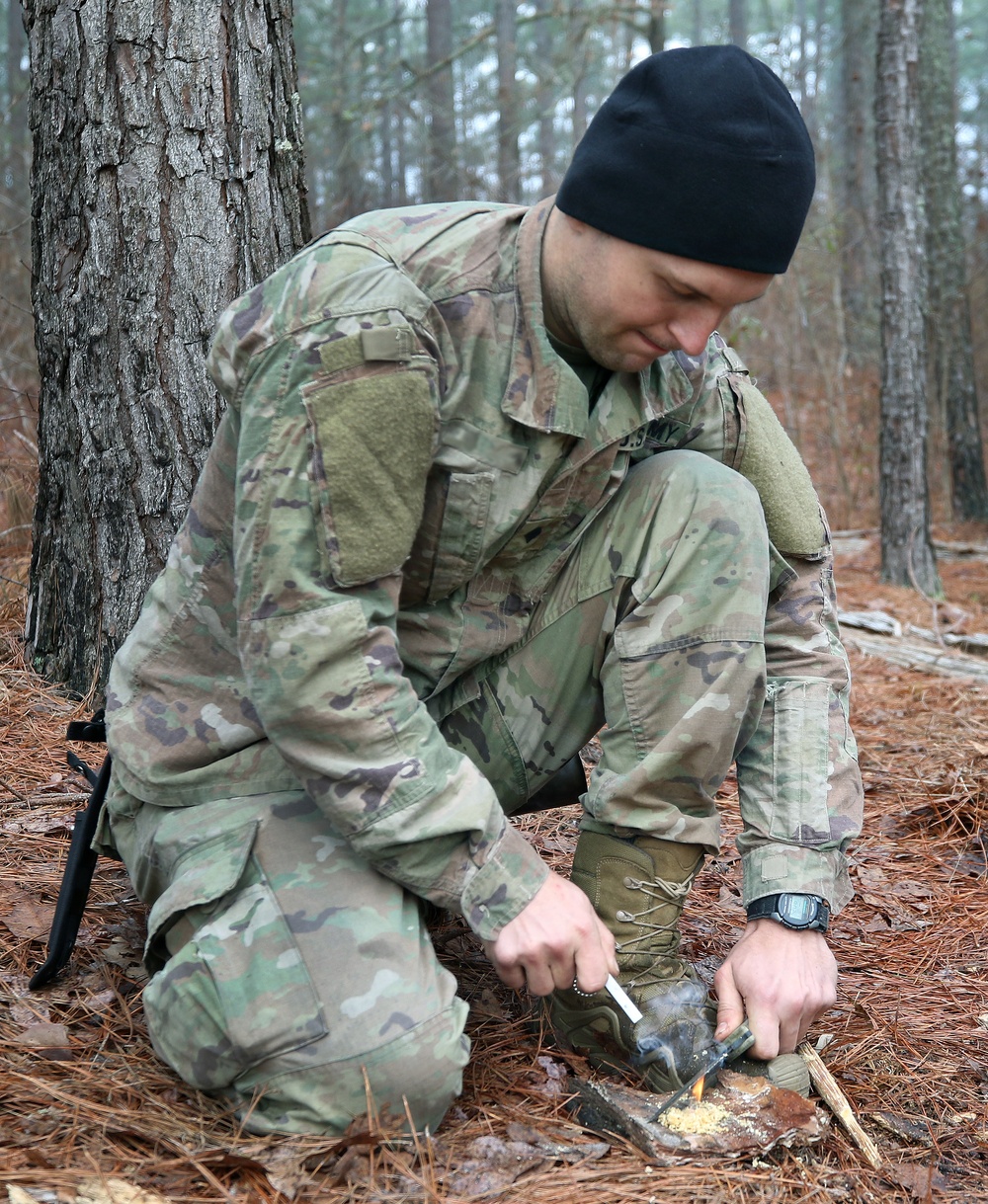 SERE Students Learn Trapping Skills