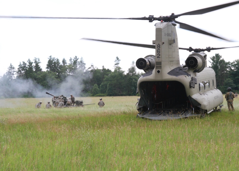 Chinooks Sling-Load Artillery Assault