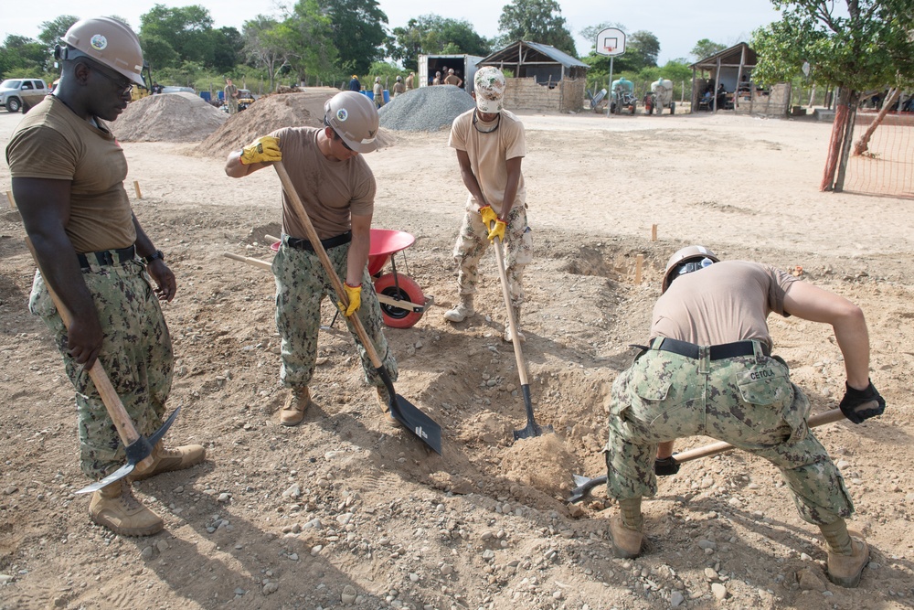 U.S. Navy Seabees Construct New School for Colombian Tribe