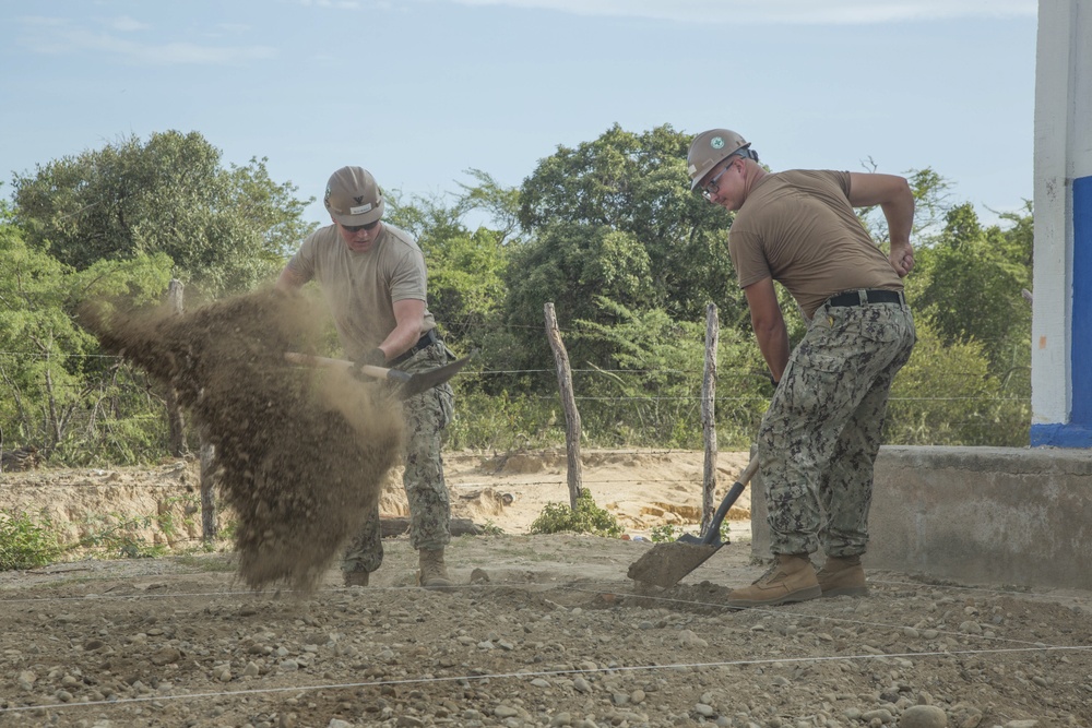 U.S. Navy Seabees Construct New School for Colombian Tribe