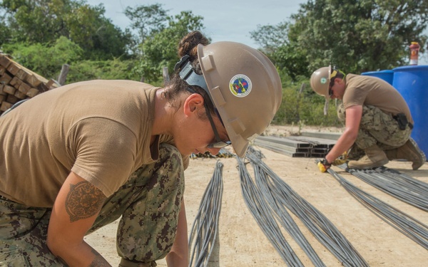U.S. Navy Seabees Construct New School for Colombian Tribe