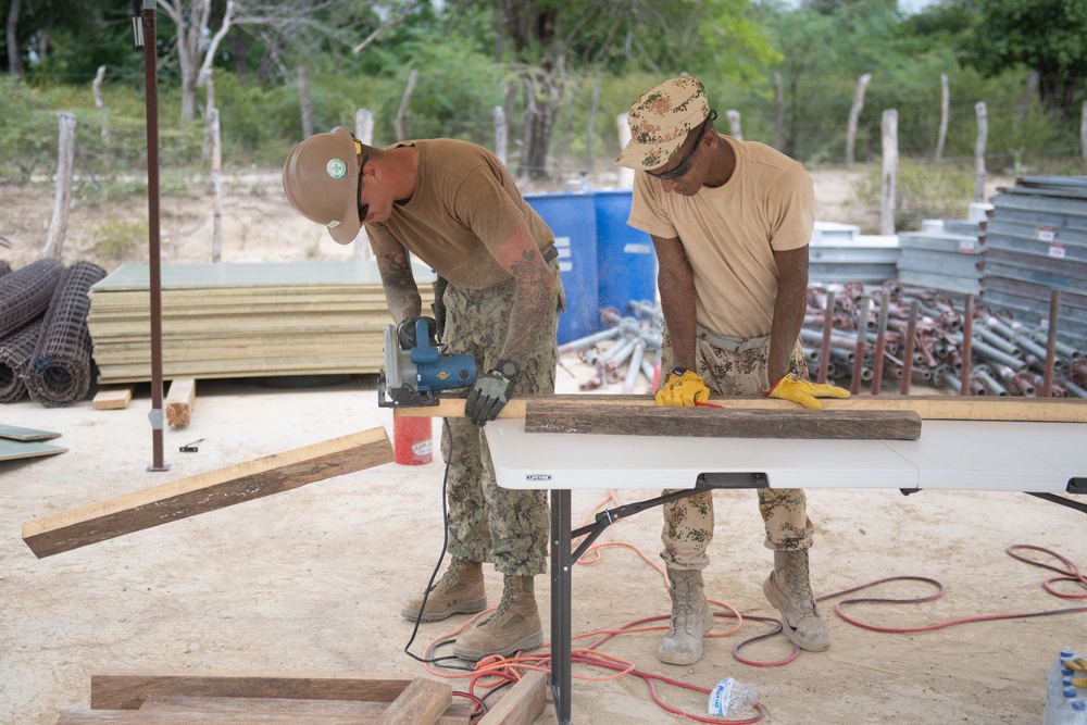 U.S. Navy Seabees Construct New School for Colombian Tribe