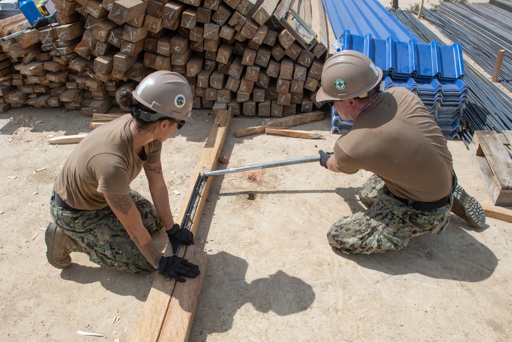 U.S. Navy Seabees Construct New School for Colombian Tribe