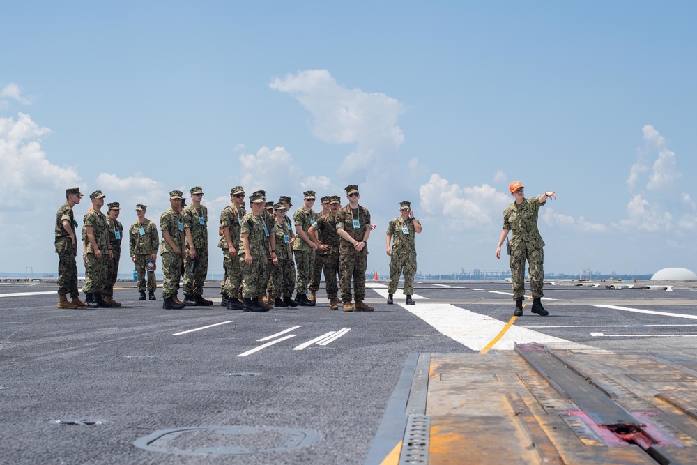 DVIDS - Images - Midshipmen tour the aircraft carrier USS John C ...