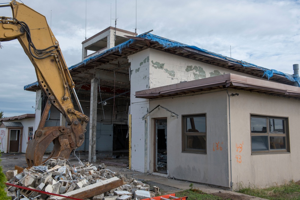 Old fire station on Otis Air National Guard Base demolished