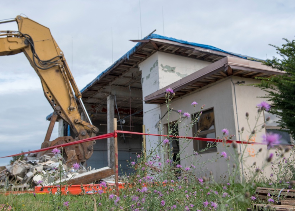 Old fire station on Otis Air National Guard Base demolished