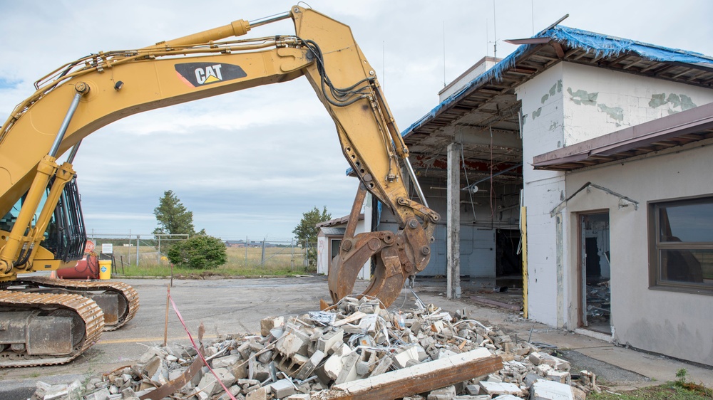 Old fire station on Otis Air National Guard Base demolished