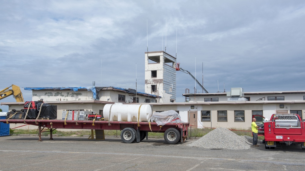 Old fire station on Otis Air National Guard Base demolished