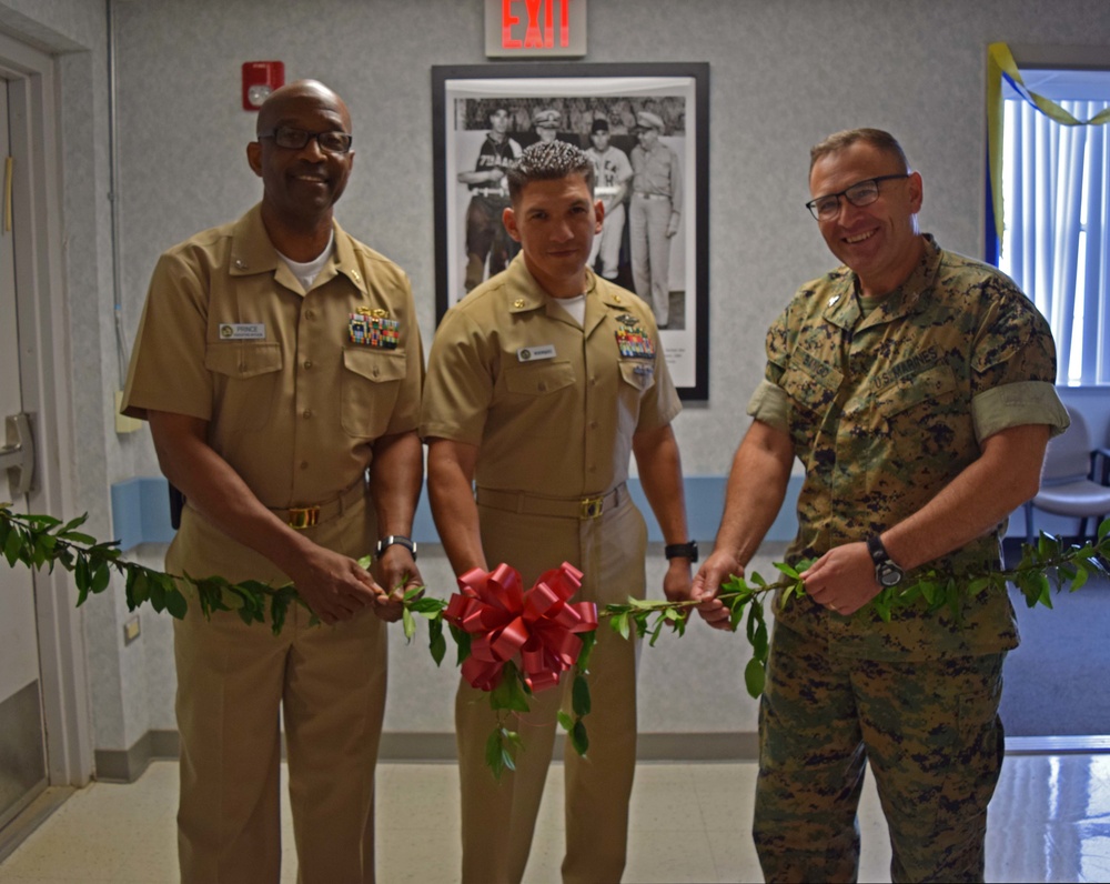 A ribbon cutting for the Camp Smith re-dedication
