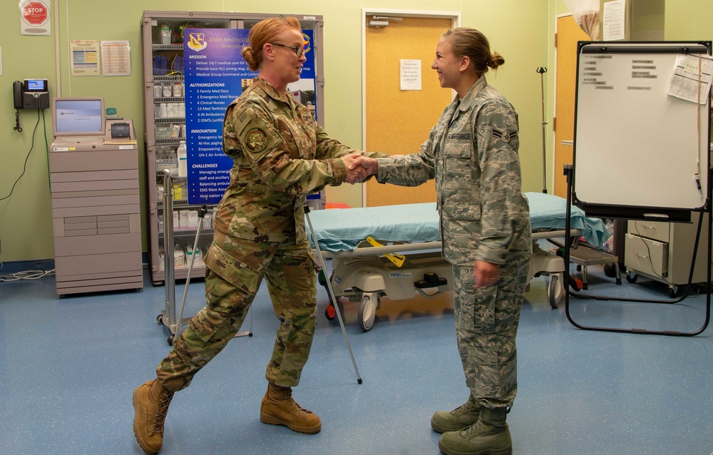 Pacific Air Forces Command Surgeon and Medical Enlisted Force Chief visit 374th Medical Group