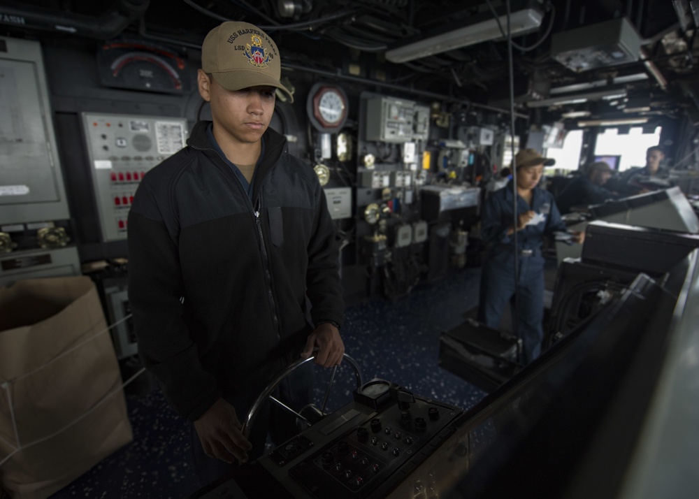 Bridge Operations Aboard USS Harpers Ferry