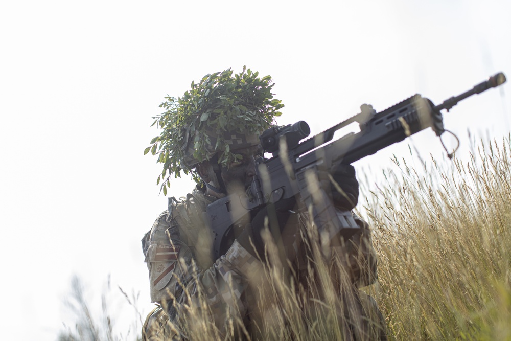 Oklahoma National Guard troops train with Latvian soldiers during Northern Strike 19