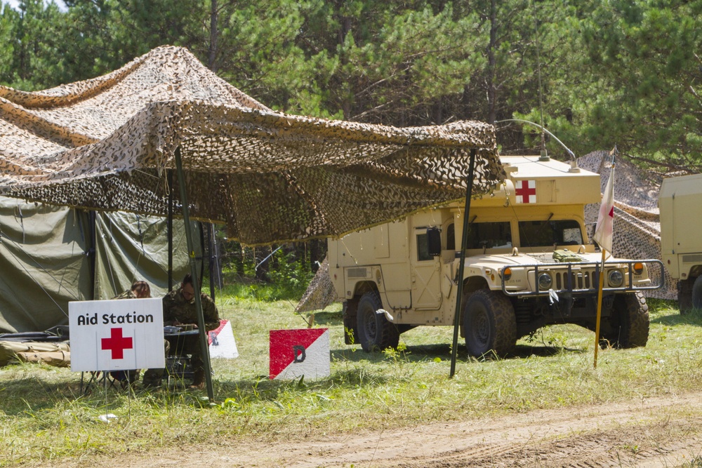 Squadron Aid Station Receives Simulated Casualties
