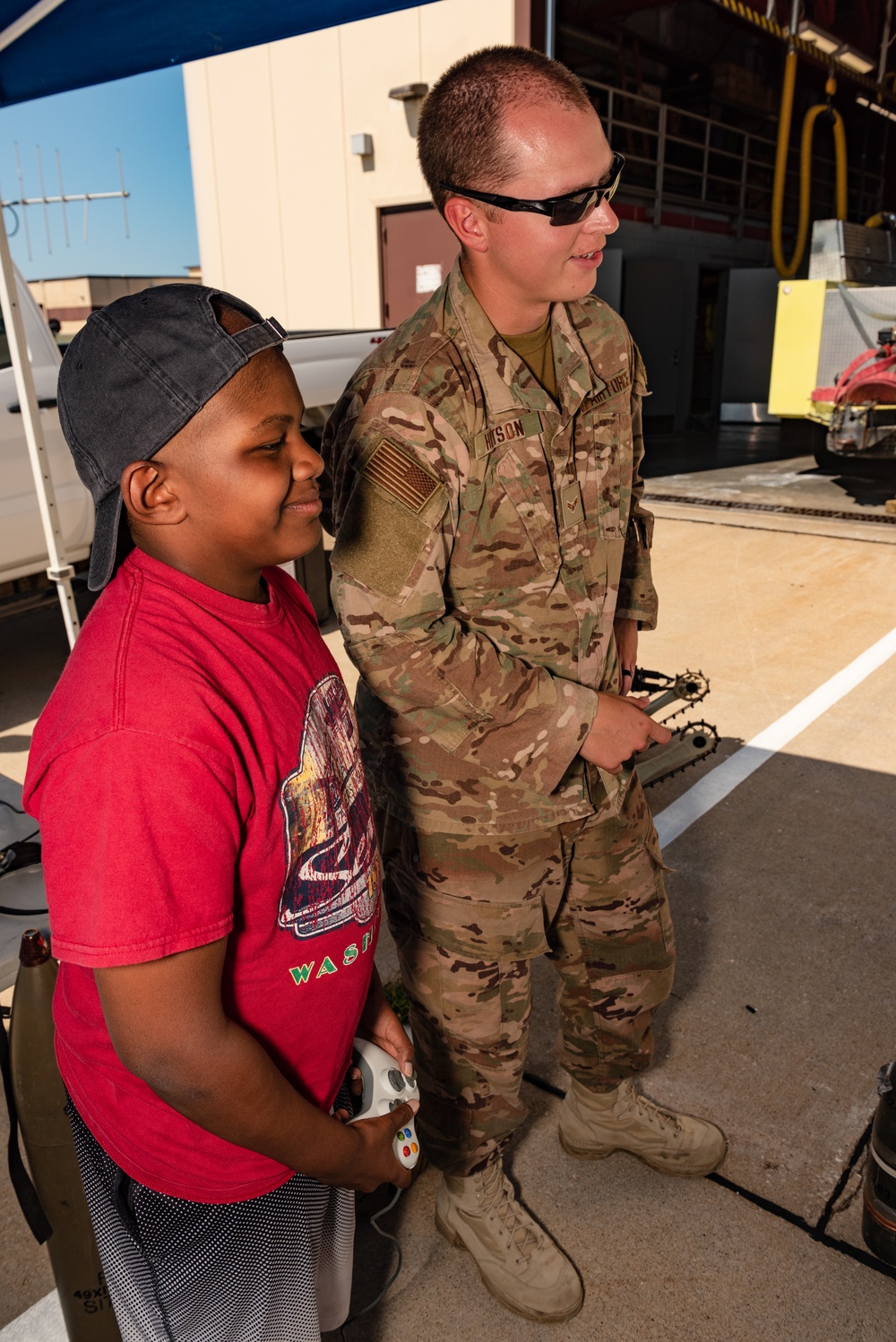 Child becomes honorary B-2 pilot for a day at Whiteman AFB