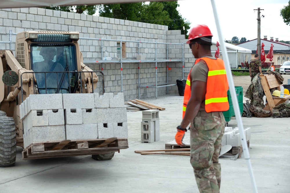 861st Engineers Build Multi-Purpose Building/Gym in Romania