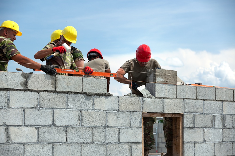 861st Engineers Build Multi-Purpose Building/Gym in Romania