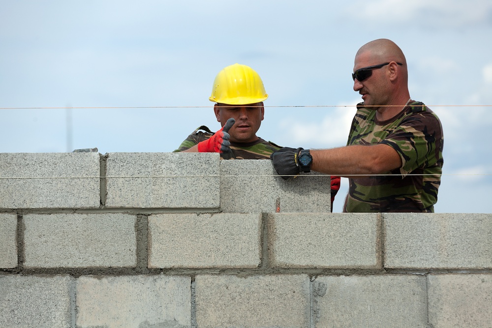 861st Engineers Build Multi-Purpose Building/Gym in Romania