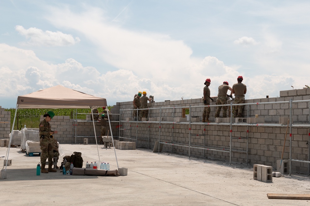 861st Engineers Build Multi-Purpose Building/Gym in Romania