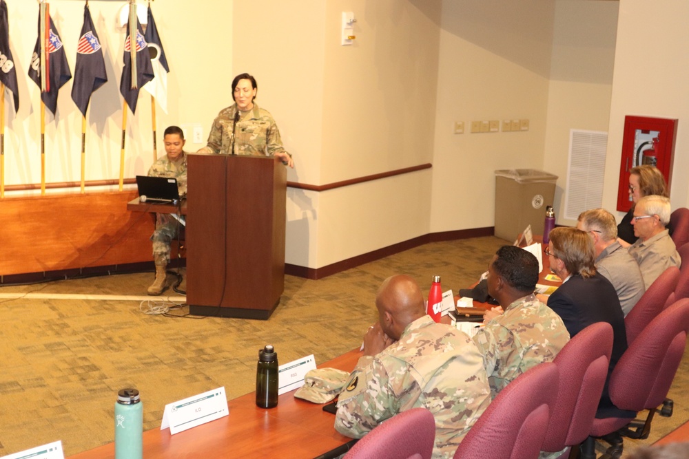 Fort McCoy garrison, tenant team members share ideas in meeting