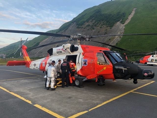 Coast Guard aircrew medevacs injured miner from Terror Lake, Alaska