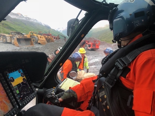 Coast Guard aircrew medevacs injured miner from Terror Lake, Alaska