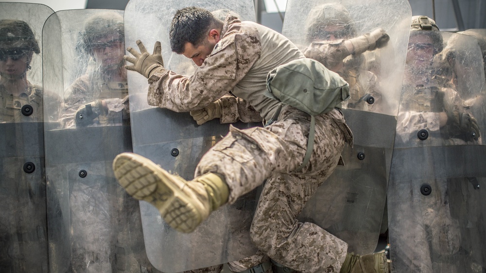 11th MEU Riot Control Training aboard USS John P. Murtha