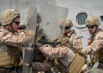 11th MEU Riot Control Training aboard USS John P. Murtha