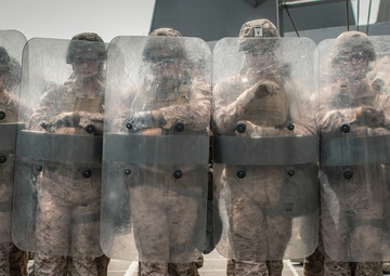 11th MEU Riot Control Training aboard USS John P. Murtha
