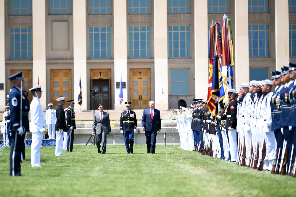Full Honors Welcome Ceremony in honor of Secretary of Defense Mark T. Esper