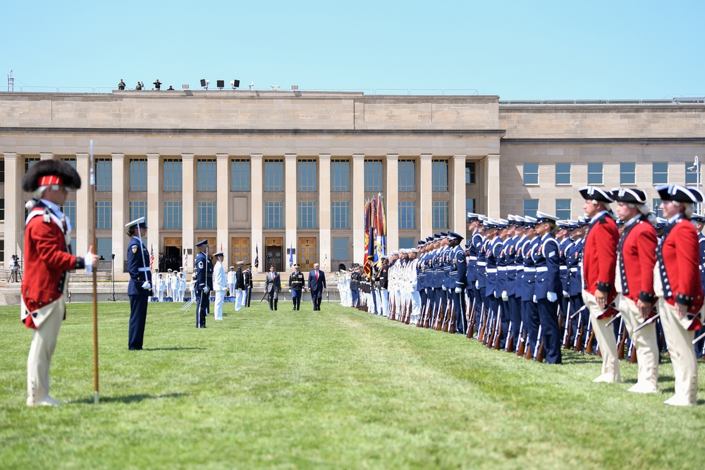 Full Honors Welcome Ceremony in honor of Secretary of Defense Mark T. Esper