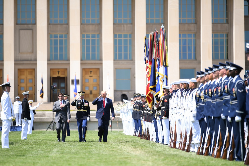 Full Honors Welcome Ceremony in honor of Secretary of Defense Mark T. Esper