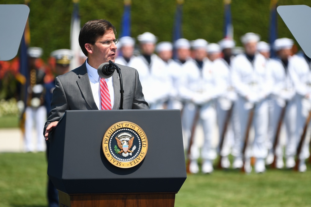Full Honors Welcome Ceremony in honor of Secretary of Defense Mark T. Esper
