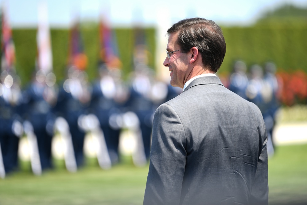 Full Honors Welcome Ceremony in honor of Secretary of Defense Mark T. Esper