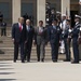 POTUS and VPOTUS participate in a welcome ceremony for SD Esper