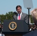 POTUS and VPOTUS participate in a welcome ceremony for SD Esper