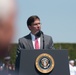 POTUS and VPOTUS participate in a welcome ceremony for SD Esper