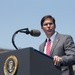 POTUS and VPOTUS participate in a welcome ceremony for SD Esper