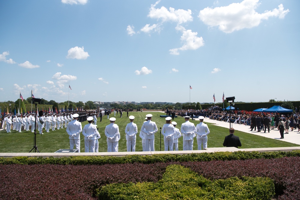 POTUS and VPOTUS participate in a welcome ceremony for SD Esper