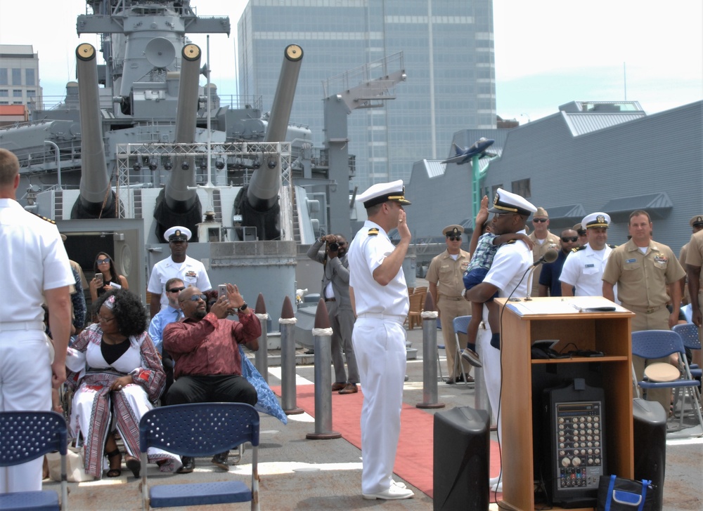 Naval Museum hosts a commissioning ceremony on a Battleship