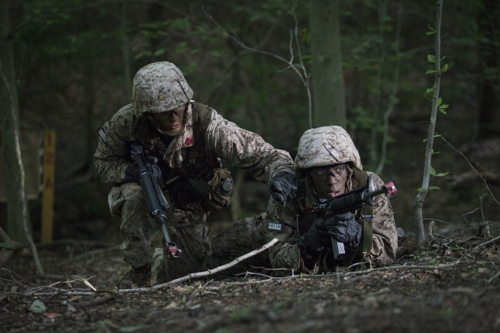 Marine Corps officer candidates embark on a field exercise