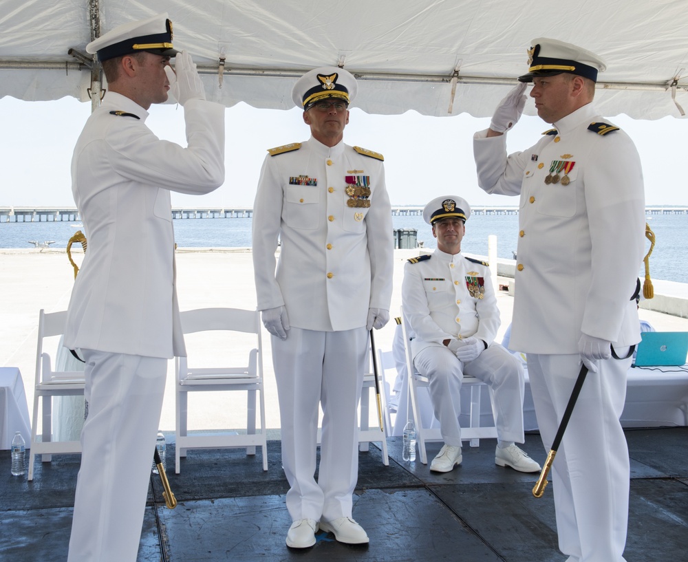 Coast Guard Cutter Jacob Poroo holds change of command ceremony