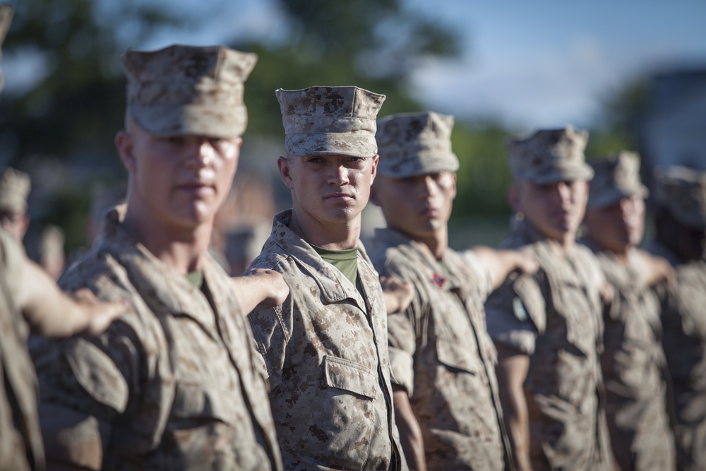 Marine Corps officer candidates learn precision through drill