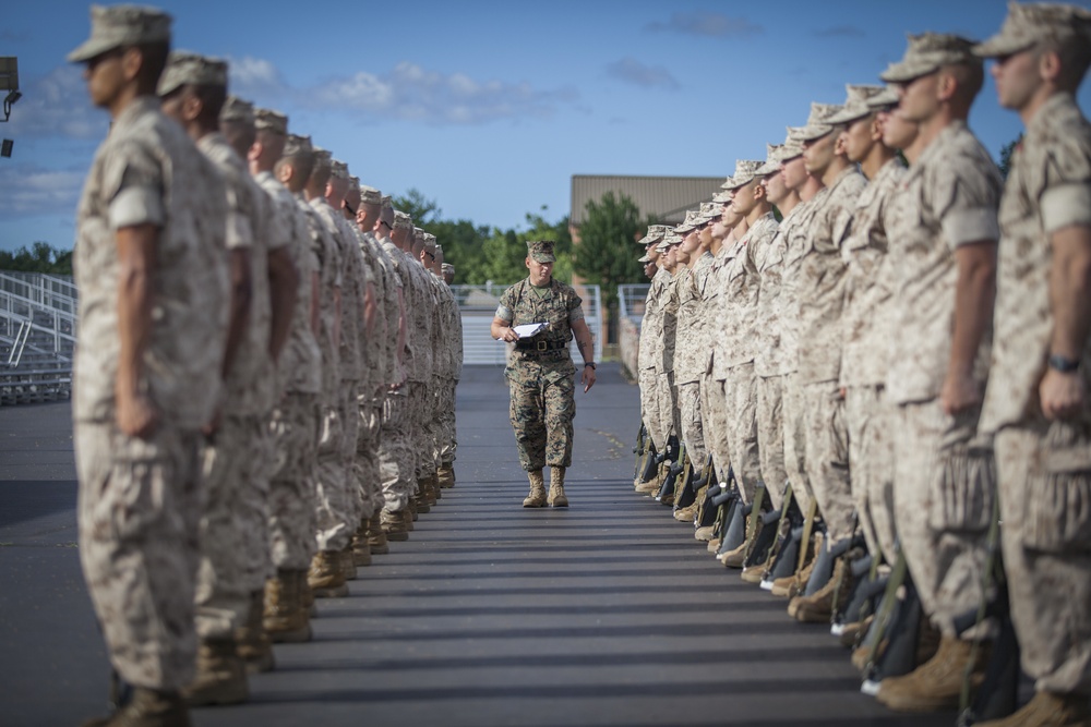 Marine Corps officer candidates learn precision through drill